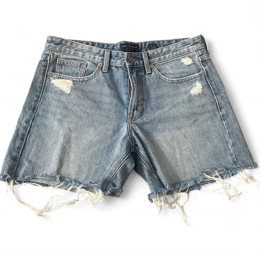 Lucky Brand Light Blue Distressed Jean Shorts